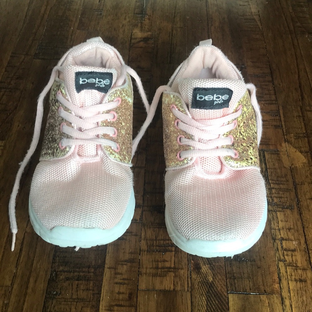Bebe Punk & Sparkle Girls Sneakers Sz 3